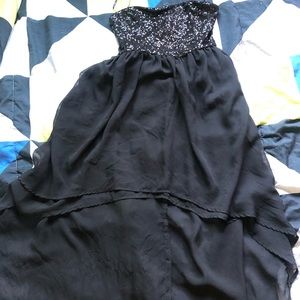 Sequined black dress
